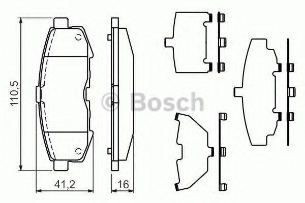 BOSCH 0986494319 Комплект тормозных колодок, дисковый тормоз