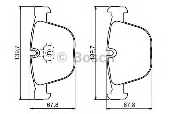 BOSCH 0986494325 Комплект тормозных колодок, дисковый тормоз