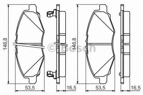 BOSCH 0986494326 Комплект тормозных колодок, дисковый тормоз