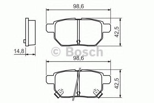 BOSCH 0986494328 Комплект тормозных колодок, дисковый тормоз