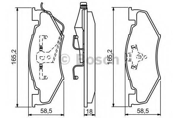 BOSCH 0986494336 Комплект тормозных колодок, дисковый тормоз