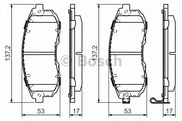 BOSCH 0986494337 Комплект тормозных колодок, дисковый тормоз