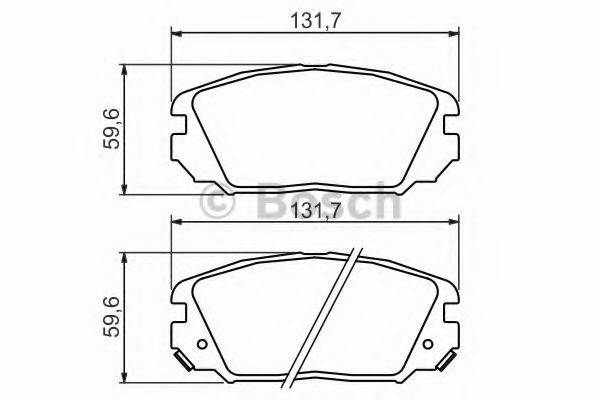 BOSCH 0986494378 Комплект тормозных колодок, дисковый тормоз