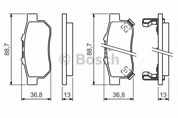 BOSCH 0986494392 Комплект тормозных колодок, дисковый тормоз