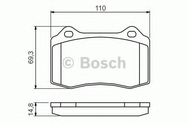 BOSCH 0986494393 Комплект тормозных колодок, дисковый тормоз