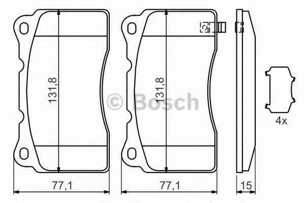 BOSCH 0986494395 Комплект тормозных колодок, дисковый тормоз