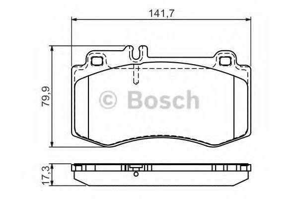 BOSCH 0986494405 Комплект тормозных колодок, дисковый тормоз