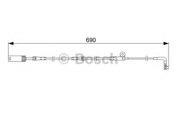 BOSCH 1987473046 Сигнализатор, износ тормозных колодок