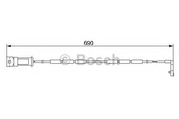 BOSCH 1987474971 Сигнализатор, износ тормозных колодок