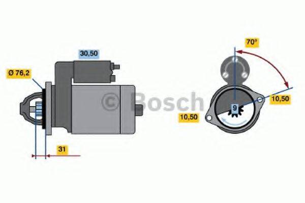 BOSCH 0001107009 Стартер