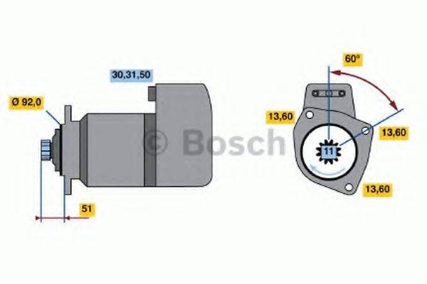 BOSCH 0001417007 Стартер