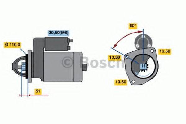 BOSCH 0986021200 Стартер