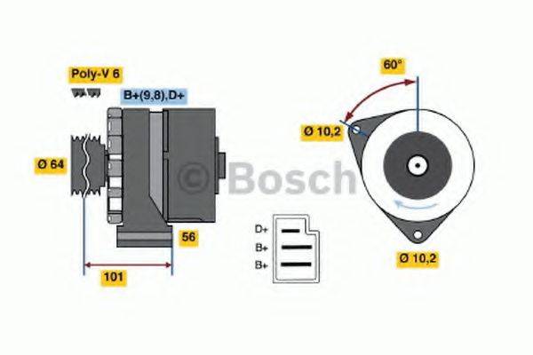 BOSCH 0986034050 Генератор