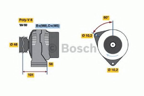 BOSCH 0986038260 Генератор