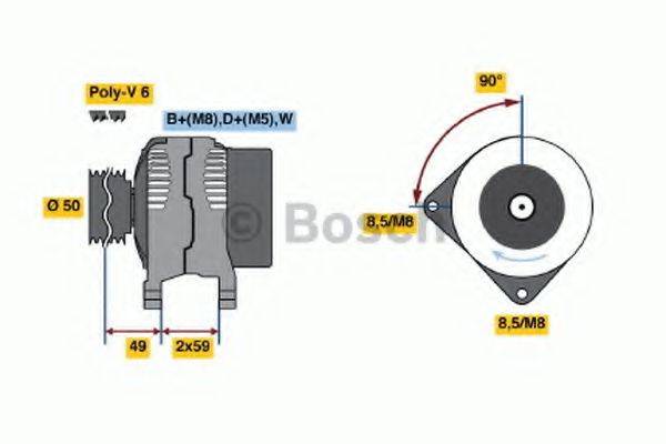 BOSCH 0986038610 Генератор