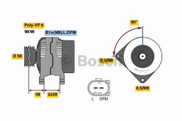 BOSCH 0986047250 Генератор