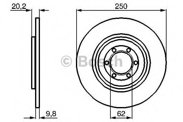 BOSCH 0986478739 Тормозной диск