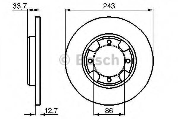 BOSCH 0986478253 Тормозной диск