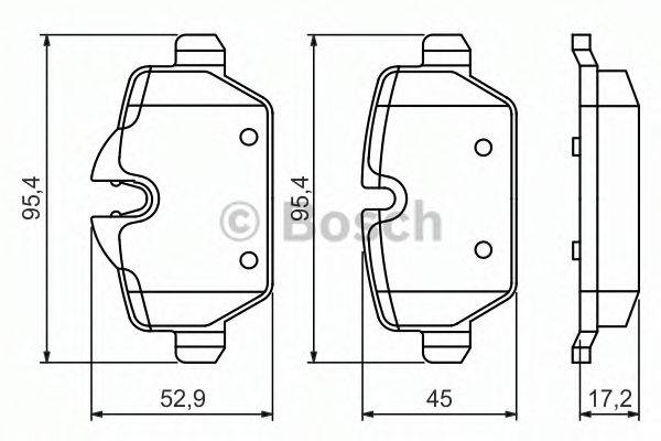 BOSCH 0986494461 Комплект тормозных колодок, дисковый тормоз