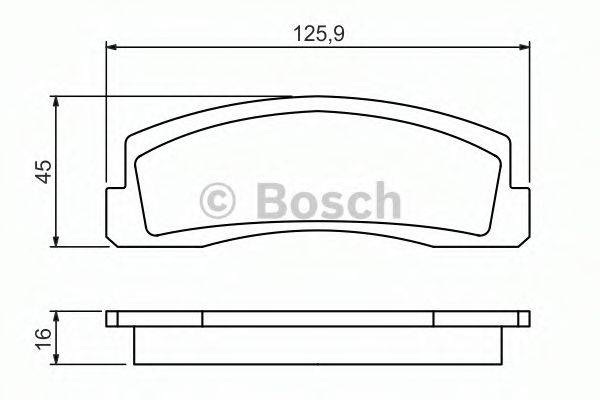 BOSCH 0986494462 Комплект тормозных колодок, дисковый тормоз