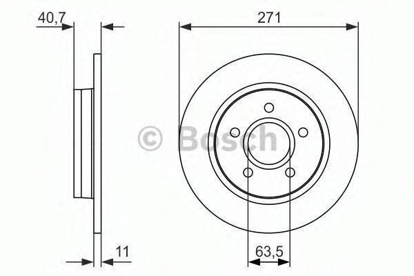 BOSCH 0986479763 Тормозной диск