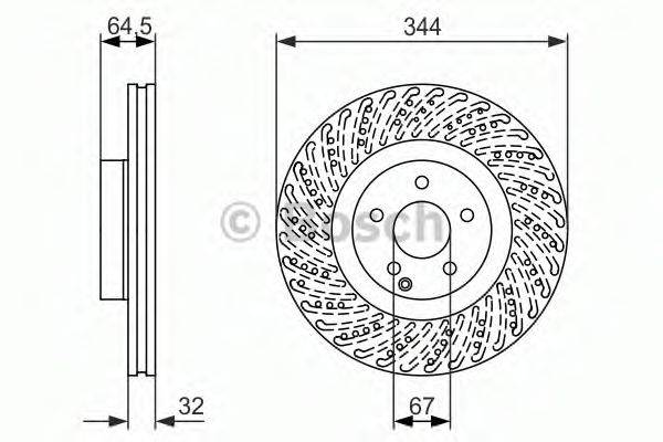 BOSCH 0986479764 Тормозной диск