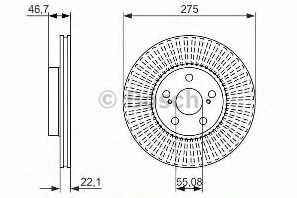 BOSCH 0986479767 Тормозной диск