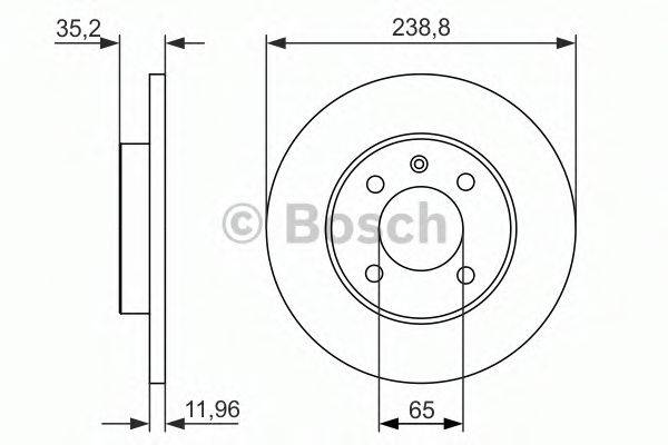 BOSCH 0986479825 Тормозной диск