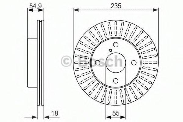 BOSCH 0986479845 Тормозной диск