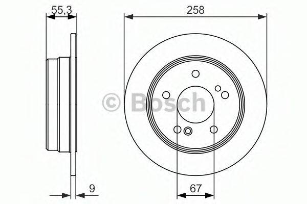 BOSCH 0986479848 Тормозной диск