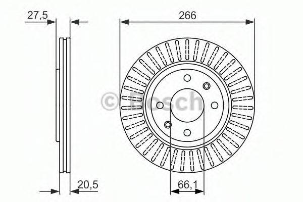 BOSCH 0986479849 Тормозной диск