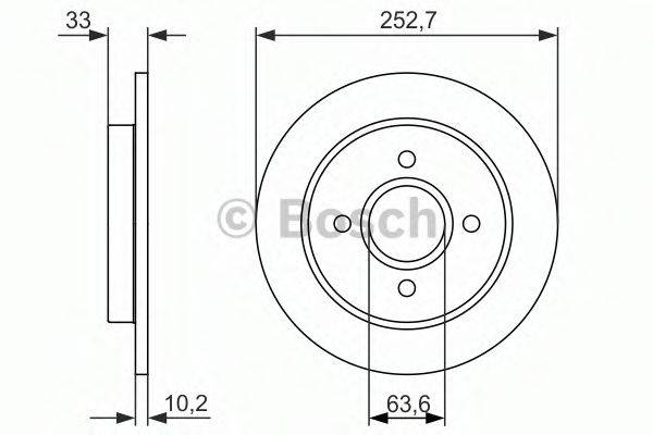 BOSCH 0986479859 Тормозной диск