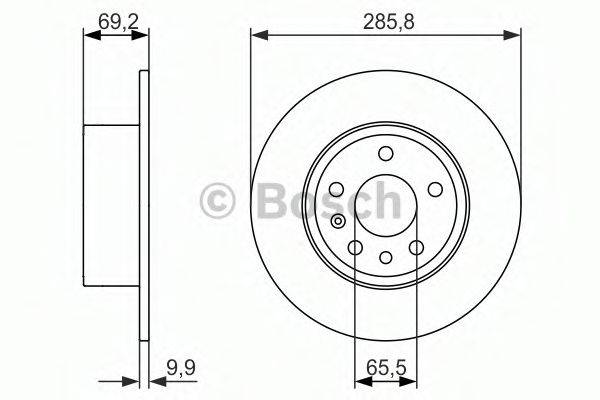 BOSCH 0986479866 Тормозной диск