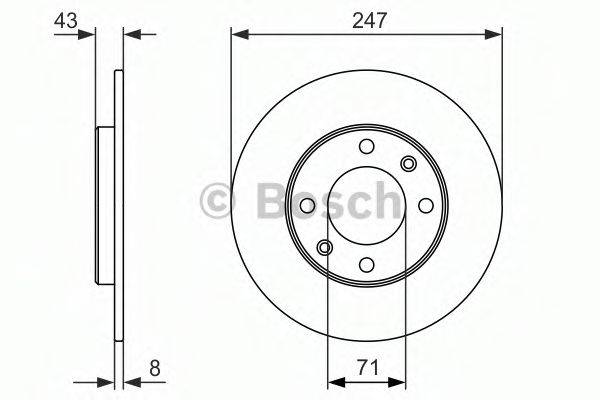 BOSCH 0986479870 Тормозной диск