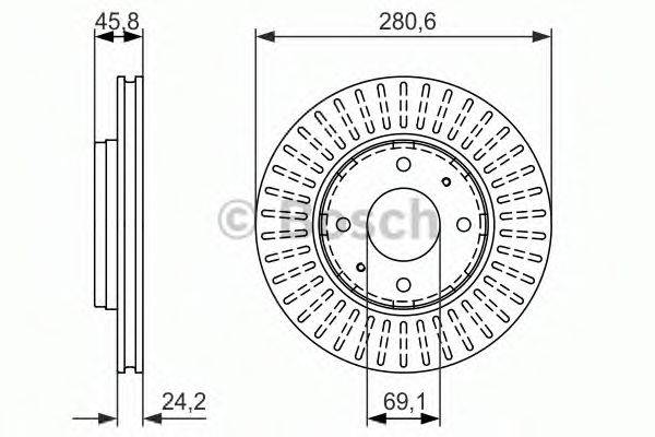 BOSCH 0986479872 Тормозной диск