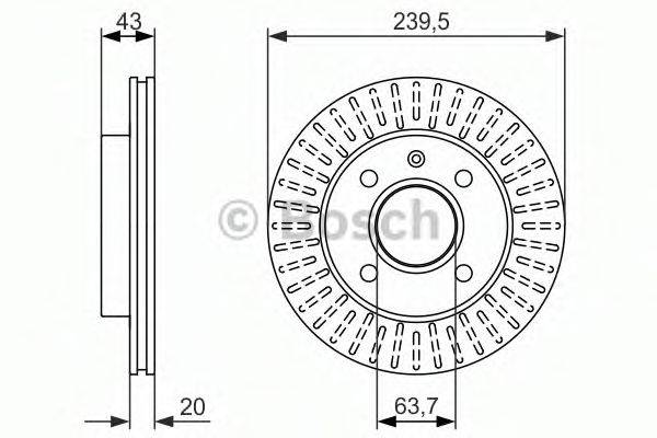 BOSCH 0986479874 Тормозной диск