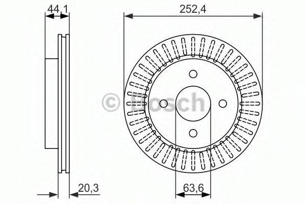 BOSCH 0986479887 Тормозной диск