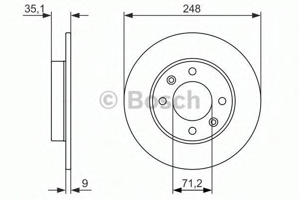 BOSCH 0986479888 Тормозной диск