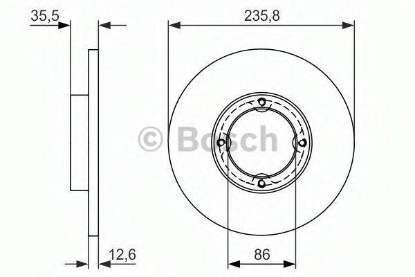 BOSCH 0986479898 Тормозной диск
