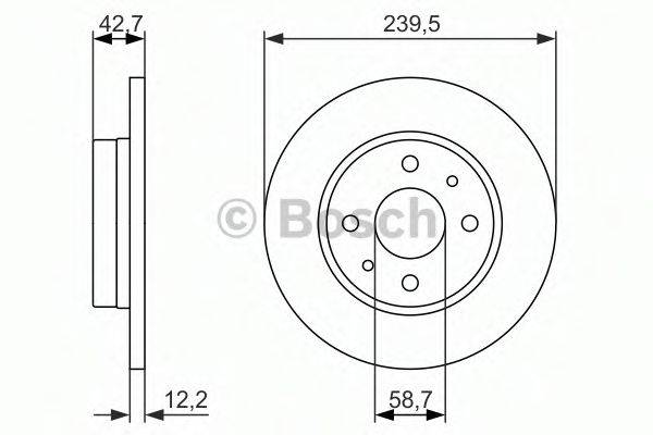 BOSCH 0986479905 Тормозной диск