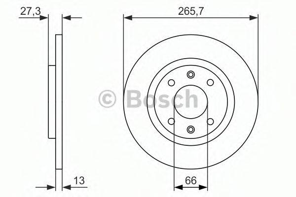 BOSCH 0986479909 Тормозной диск