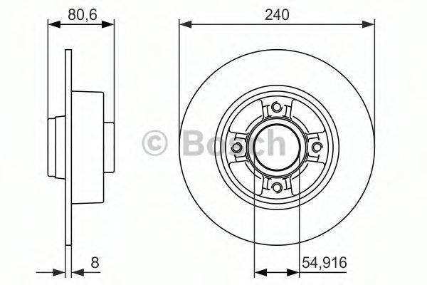 BOSCH 0986479926 Тормозной диск