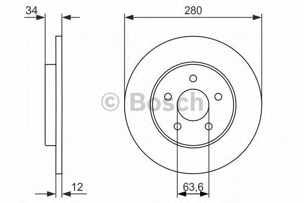 BOSCH 0986479934 Тормозной диск