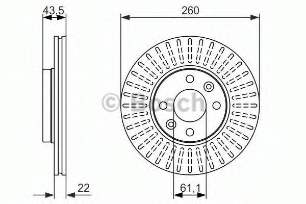 BOSCH 0986479943 Тормозной диск