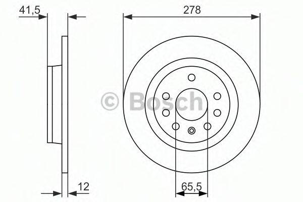 BOSCH 0986479945 Тормозной диск