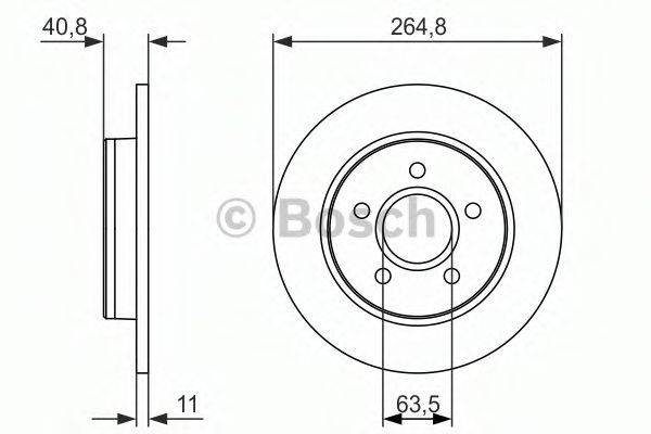 BOSCH 0986479955 Тормозной диск