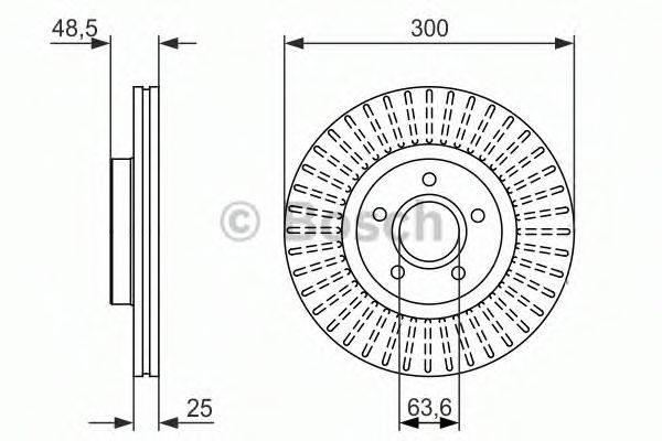 BOSCH 0986479956 Тормозной диск