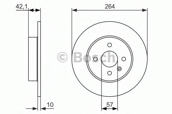 BOSCH 0986479961 Тормозной диск