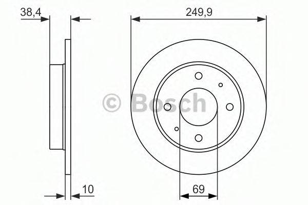 BOSCH 0986479966 Тормозной диск