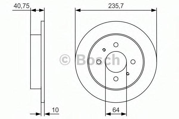 BOSCH 0986479967 Тормозной диск